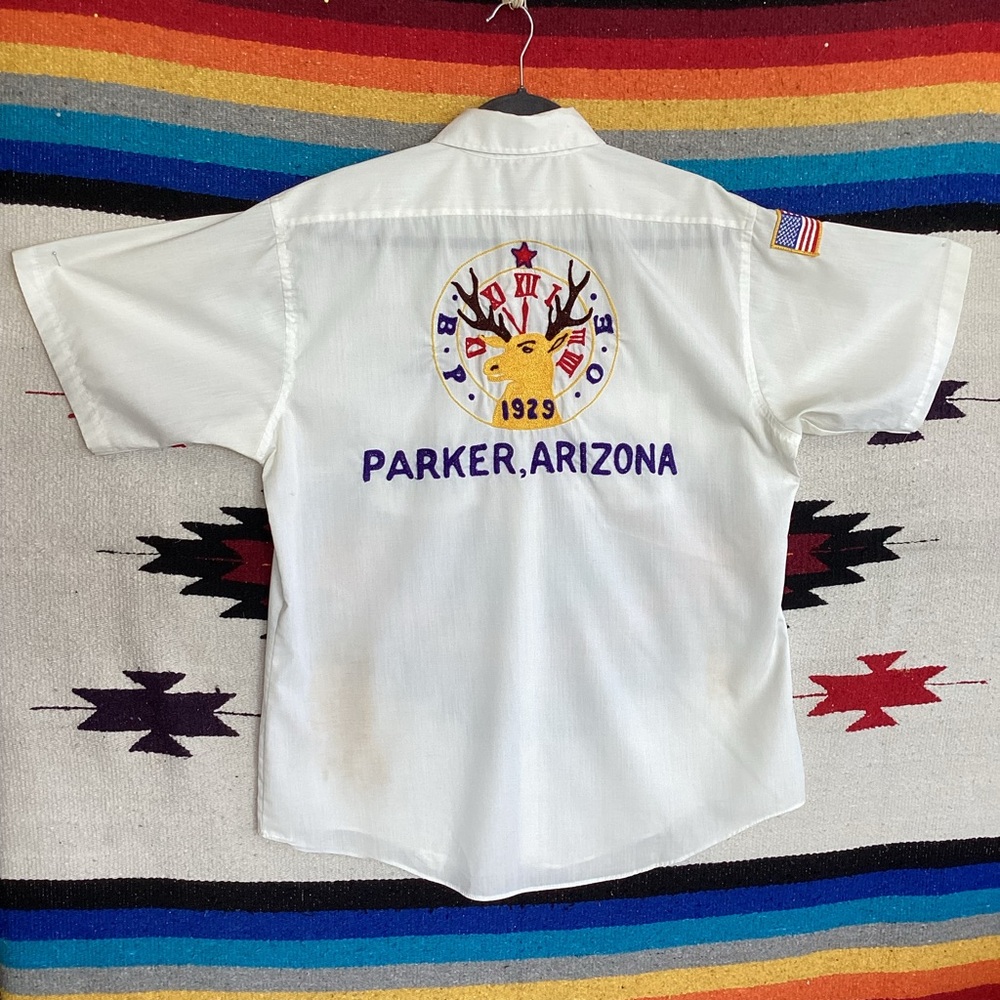 Vintage Elks BPOE “John” Parker, Arizona button down shirt by Elbeco